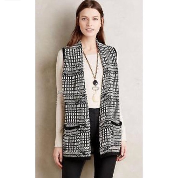 Anthropologie Sweaters - Angel of the North (Anthro) Knit B&W Sweater Vest